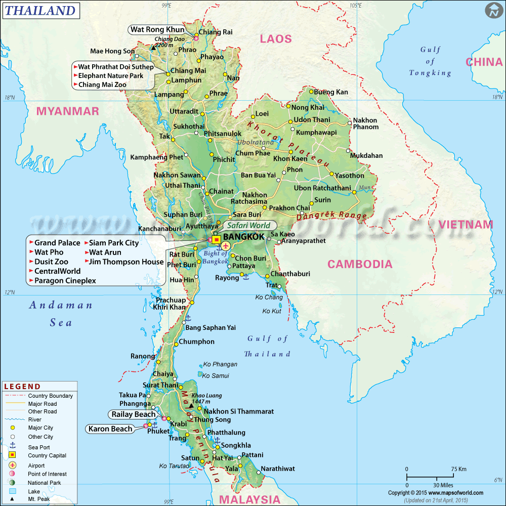 Nejlepší mapa Thajska