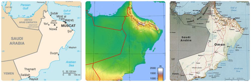 Různé-mapy-Ománu
