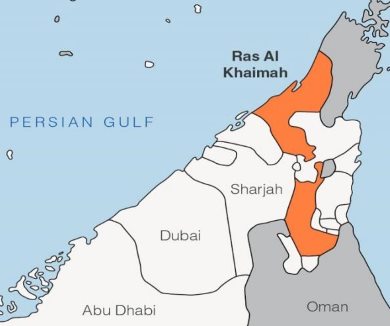 Emirát-Ras-al-Khaimah-na-mapě-SAE