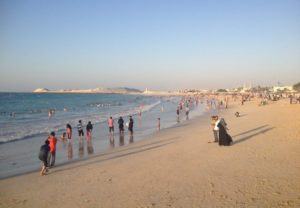 Pláž-u-hotelu-Burj-al-Arab
