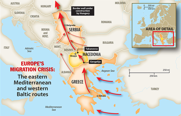 Trasy-migrantů-přes-Řecko