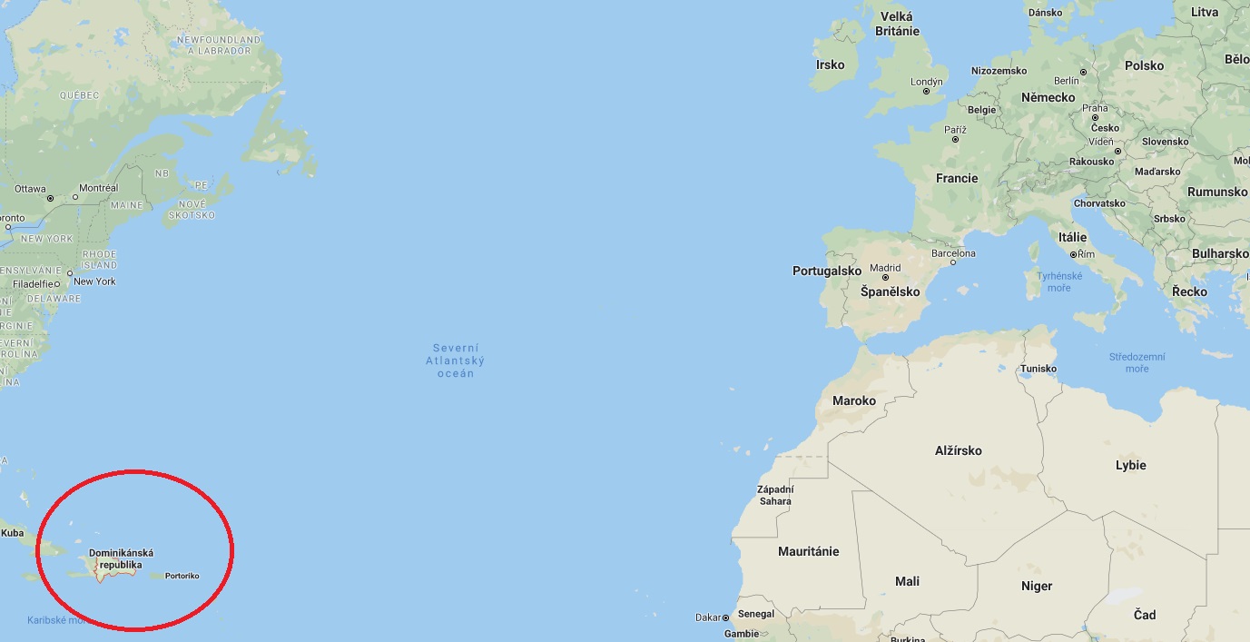 Kde leží se nachází Dominikánská republika na mapě světa