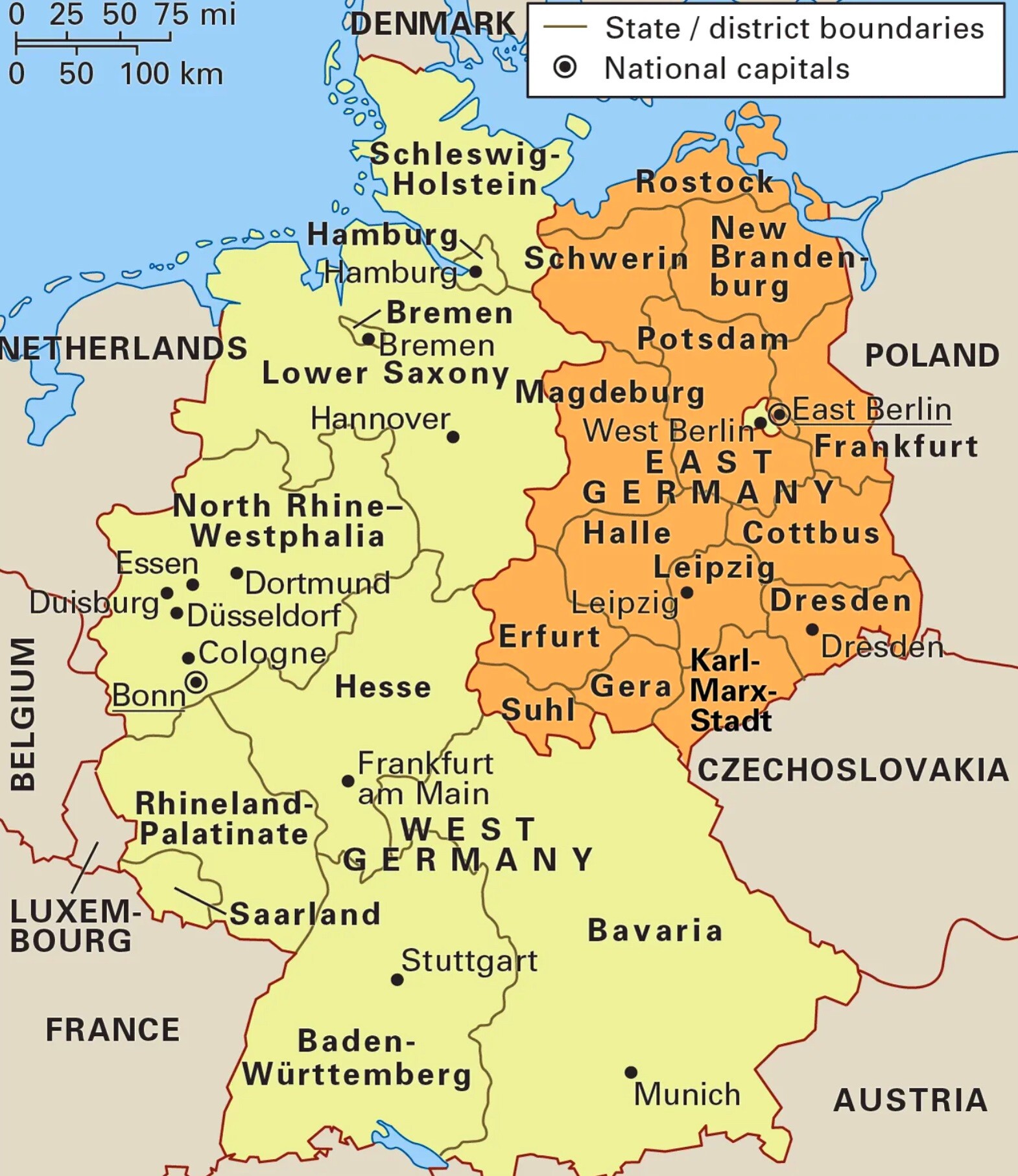 Regiony východního Německa