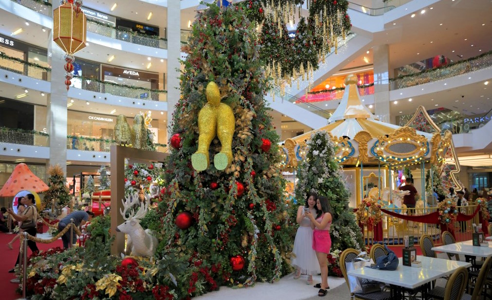 Vánoce v Malajsii hodně samozřejmě tlačí velká obchodní centra